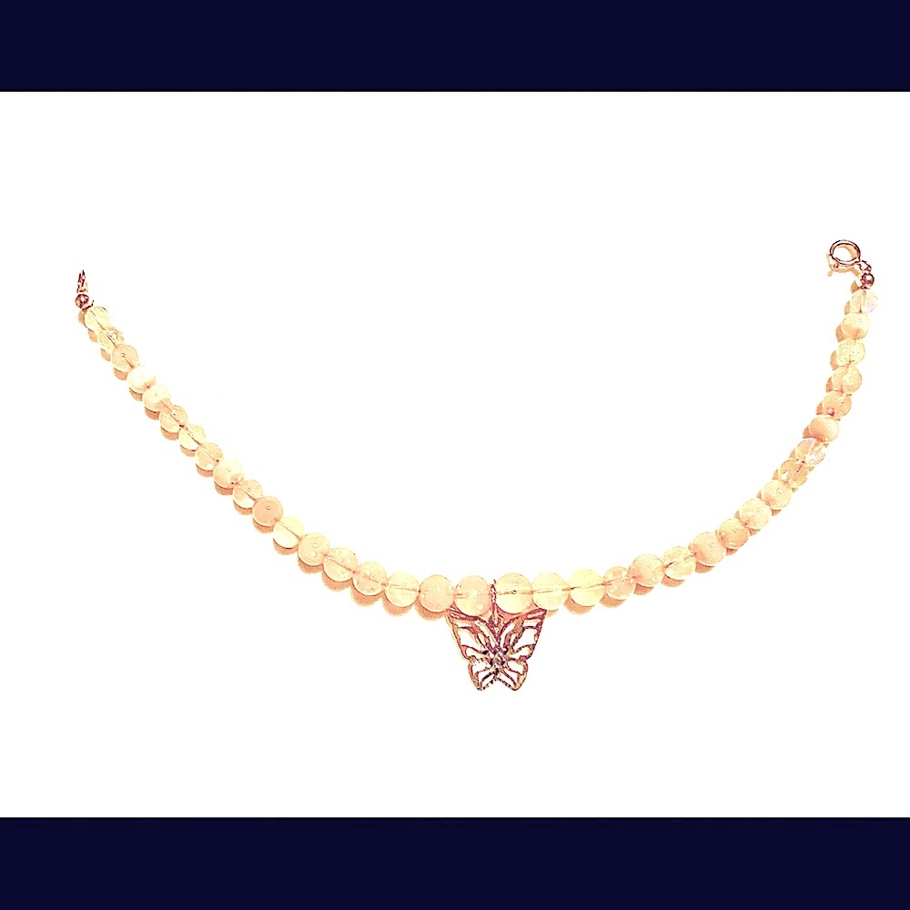 14k gold 🦋 butterfly charm opal bracelet 🦋